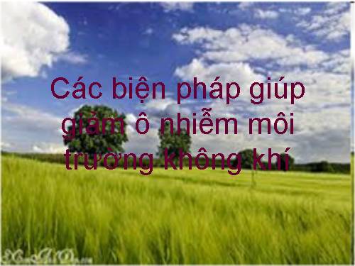 bảo vệ môi trường