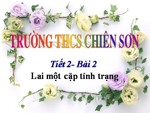 Bài 2. Lai một cặp tính trạng