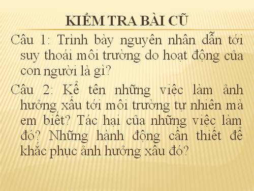 Bài 54. Ô nhiễm môi trường