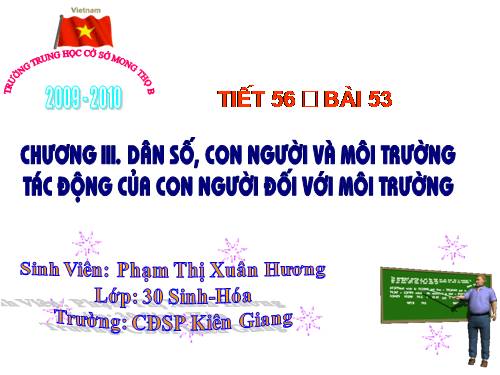 Bài 53. Tác động của con người đối với môi trường