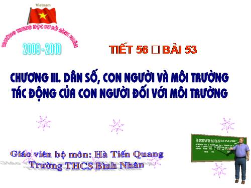 Bài 53. Tác động của con người đối với môi trường