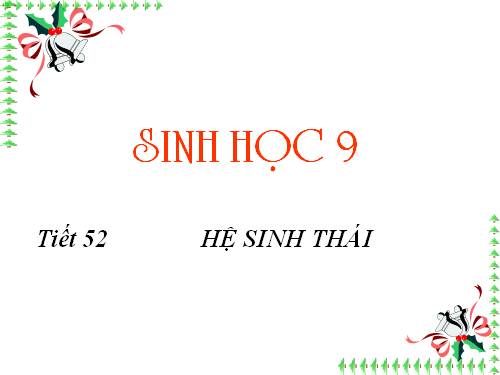 Bài 50. Hệ sinh thái