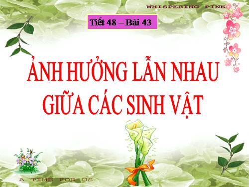 Bài 44. Ảnh hưởng lẫn nhau giữa các sinh vật