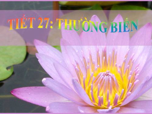 Bài 25. Thường biến