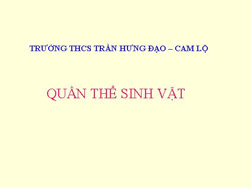 Bài 47. Quần thể sinh vật