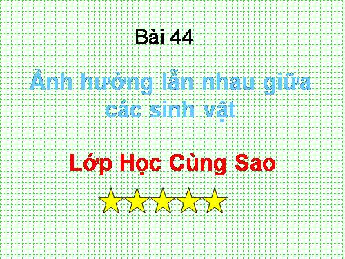 Bài 44. Ảnh hưởng lẫn nhau giữa các sinh vật