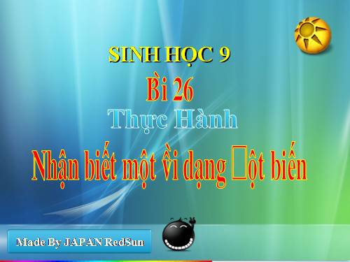 Bài 26. Thực hành: Nhận biết một vài dạng đột biến