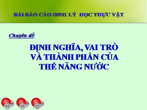 sinh ly thuc vat