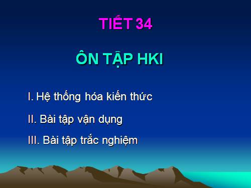 ôn tập kì I