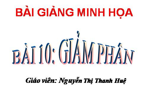 Bài 10. Giảm phân