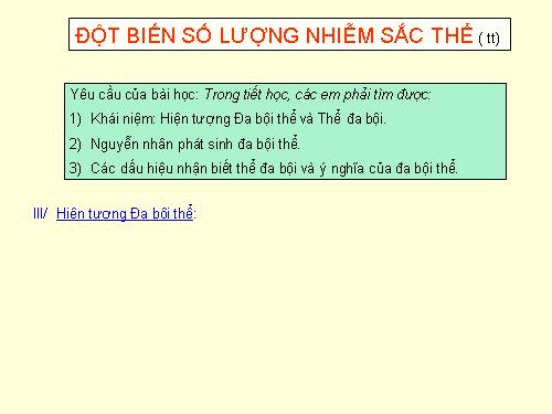 Bài 23. Đột biến số lượng nhiễm sắc thể