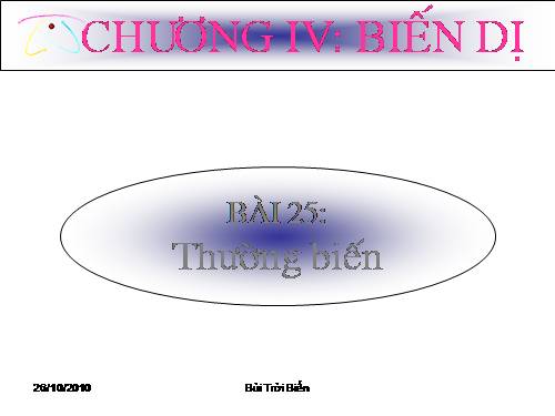 Bài 25. Thường biến