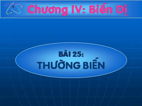 Bài 25. Thường biến