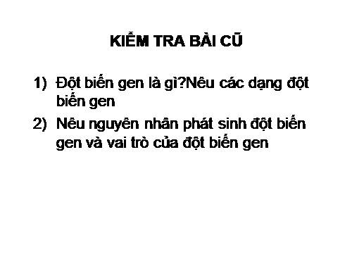 Bài 22. Đột biến cấu trúc nhiễm sắc thể