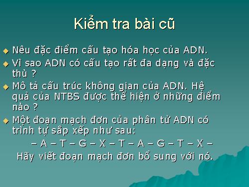 Bài 16. ADN và bản chất của gen