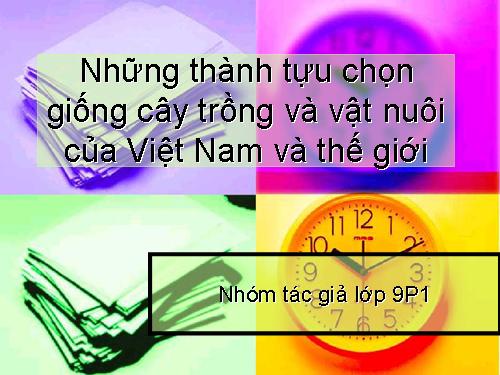 Bài 37. Thành tựu chọn giống ở Việt Nam