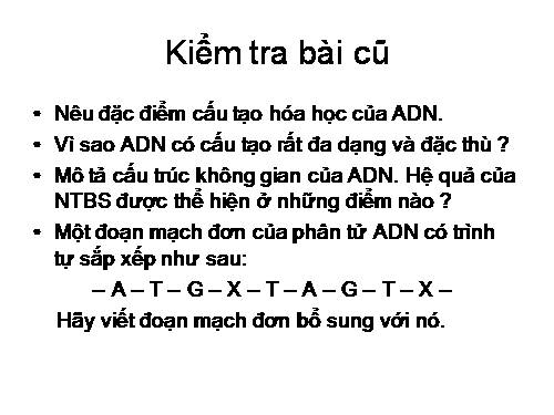 Bài 16. ADN và bản chất của gen