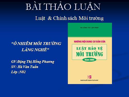 Bài 61. Luật Bảo vệ môi trường