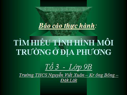 Bài 56. Thực hành: Tìm hiểu tình hình môi trường ở địa phương