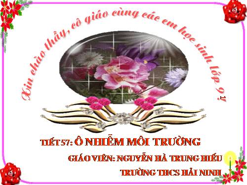 Bài 55. Ô nhiễm môi trường (tiếp theo)