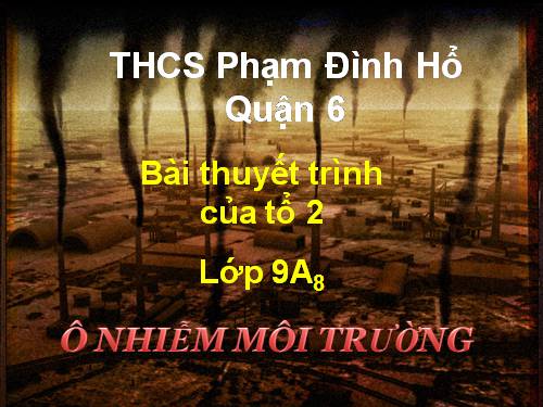 Bài 54. Ô nhiễm môi trường