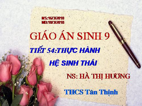 Bài 51. Thực hành: Hệ sinh thái