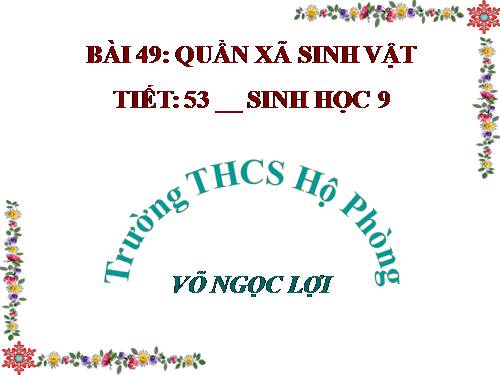 Bài 49. Quần xã sinh vật