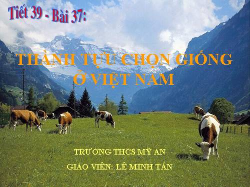 Bài 37. Thành tựu chọn giống ở Việt Nam