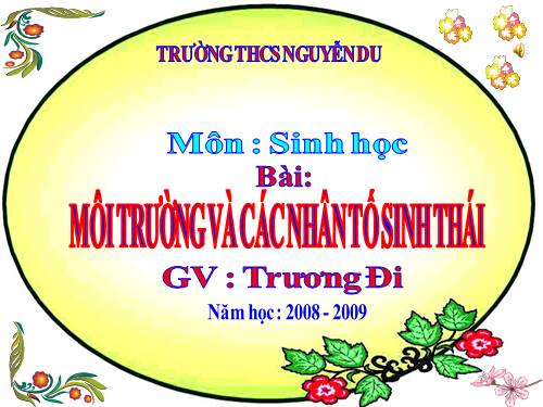 Bài 41. Môi trường và các nhân tố sinh thái