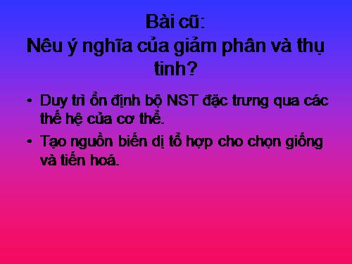 Bài 12. Cơ chế xác định giới tính
