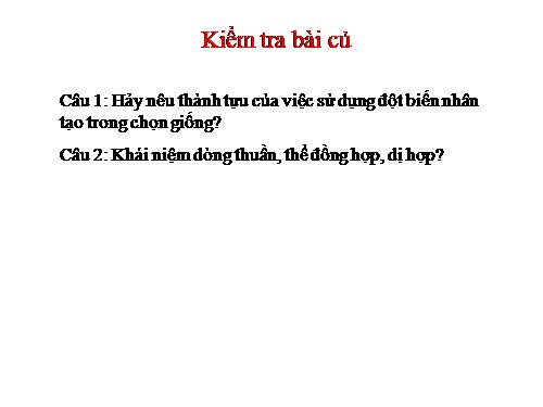 Bài 34. Thoái hoá do tự thụ phấn và do giao phối gần