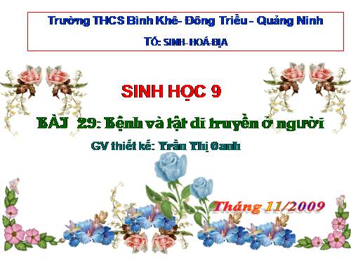 Bài 29. Bệnh và tật di truyền ở người