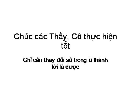 Mẫu Bài tập trắc nghiệm một đáp án đúng  của Pwerpoint