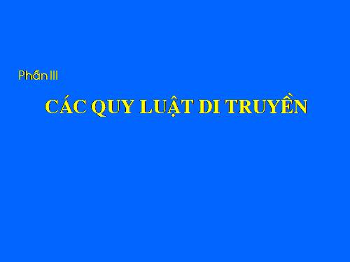 Chuyên đề Sinh học 9 Phần 2