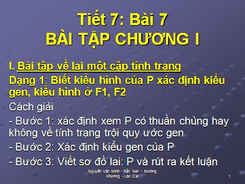 Bài 7. Bài tập chương I