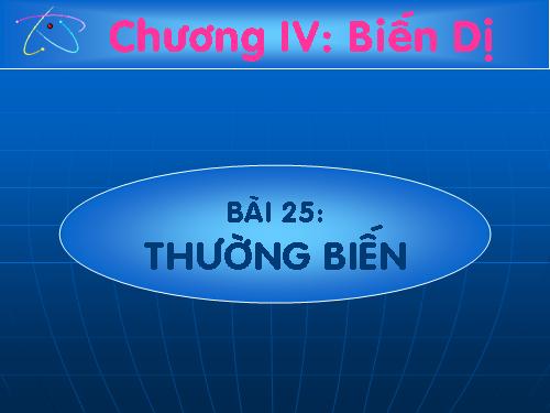 Bài 25. Thường biến