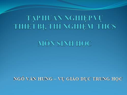 Quản lý thiết bị môn sinh học