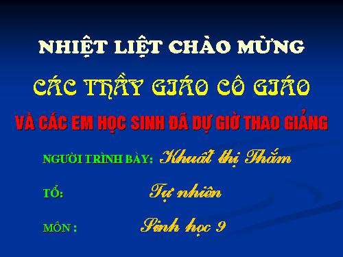 Bài 11. Phát sinh giao tử và thụ tinh