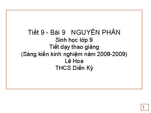 Bài 9. Nguyên phân