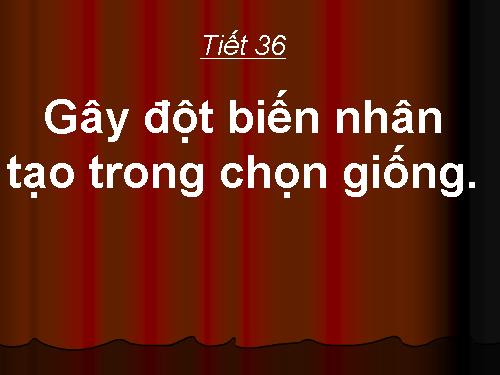 Bài 33. Gây đột biến nhân tạo trong chọn giống