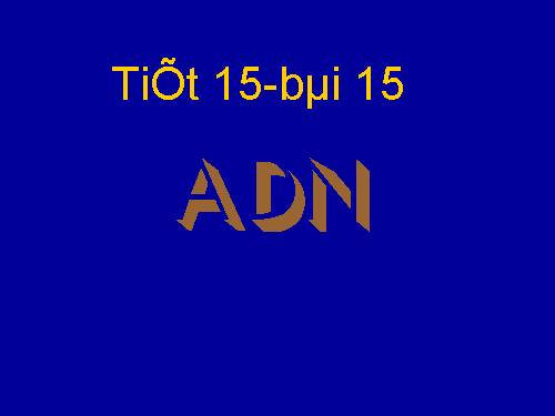 Bài 15. ADN