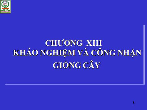 Khảo nghiệm giống cây trồng