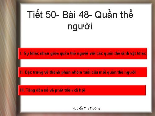 Bài 48. Quần thể người
