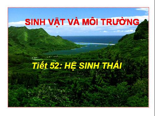 Bài 52. Thực hành: Hệ sinh thái