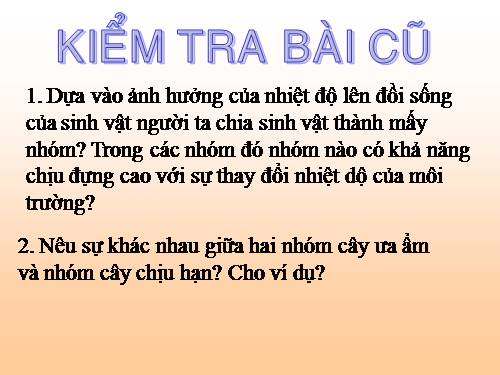 Bài 44. Ảnh hưởng lẫn nhau giữa các sinh vật