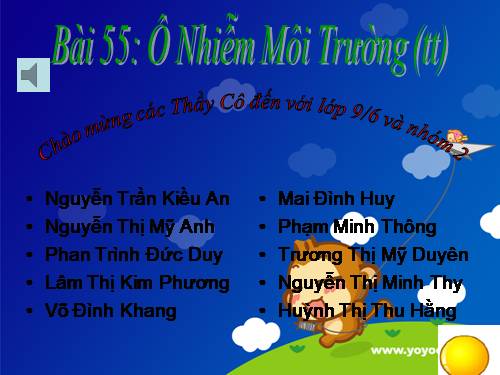 Bài 55. Ô nhiễm môi trường (tiếp theo)