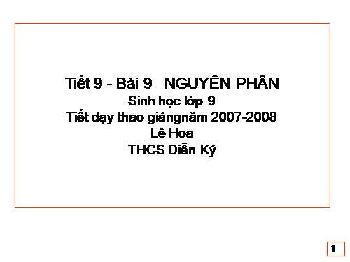 Bài 9. Nguyên phân