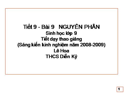 Bài 9. Nguyên phân