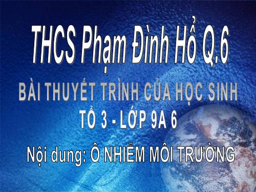 Bài 54. Ô nhiễm môi trường