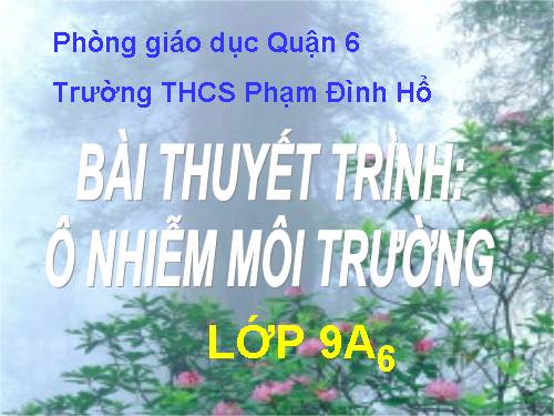 Bài 54. Ô nhiễm môi trường